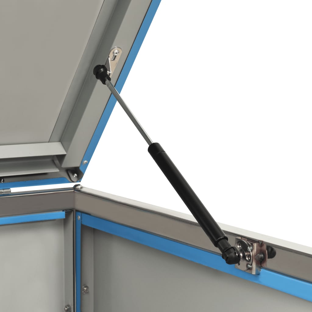 vidaXL Πλαίσιο Κάδου Απορρ. Τριπλό με Ρόδες 207x77,5x112,5εκ. Αν. Ατσ.