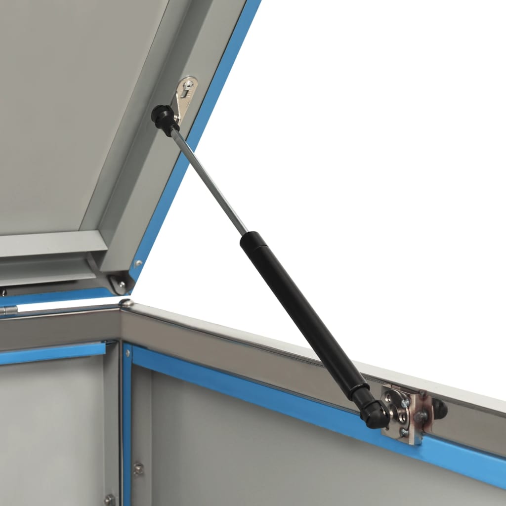 vidaXL Πλαίσιο Κάδων Απορρ. Τετραπλό Ρόδες 276,5x77,5x112,5εκ Αν. Ατσ.