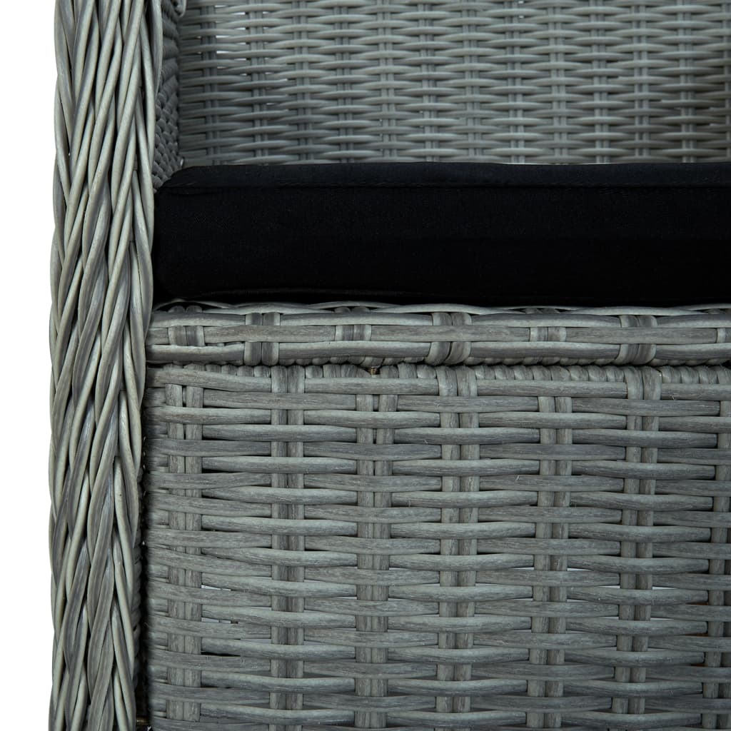 vidaXL Σετ Τραπεζαρίας Κήπου 3 Τεμαχίων Ανοιχτό Γκρι