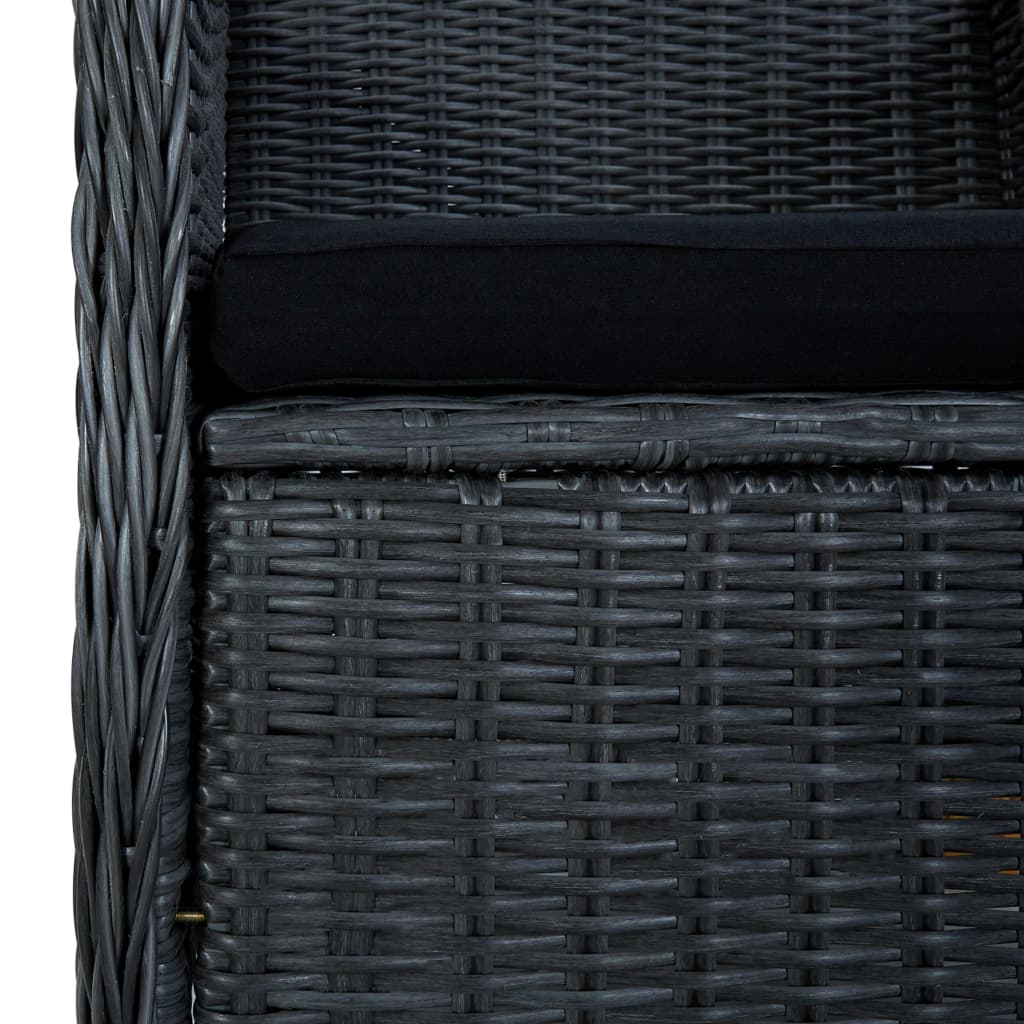 vidaXL Σετ Τραπεζαρίας Κήπου 7 Τεμαχίων Σκούρο Γκρι