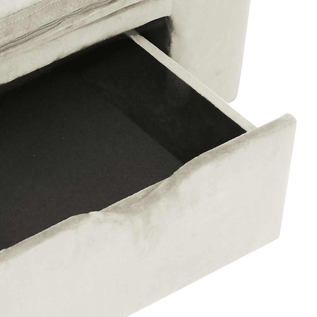 vidaXL Καναπές - Κρεβάτι Σκύλου με Συρτάρι Κρεμ 75x50x38 εκ. Βελουτέ