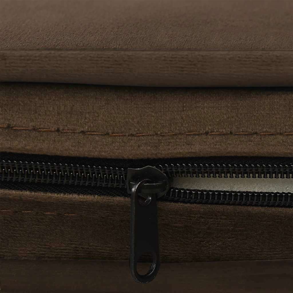 vidaXL Καναπές - Κρεβάτι Σκύλου Καφέ 67 x 47 x 36 εκ. Βελουτέ