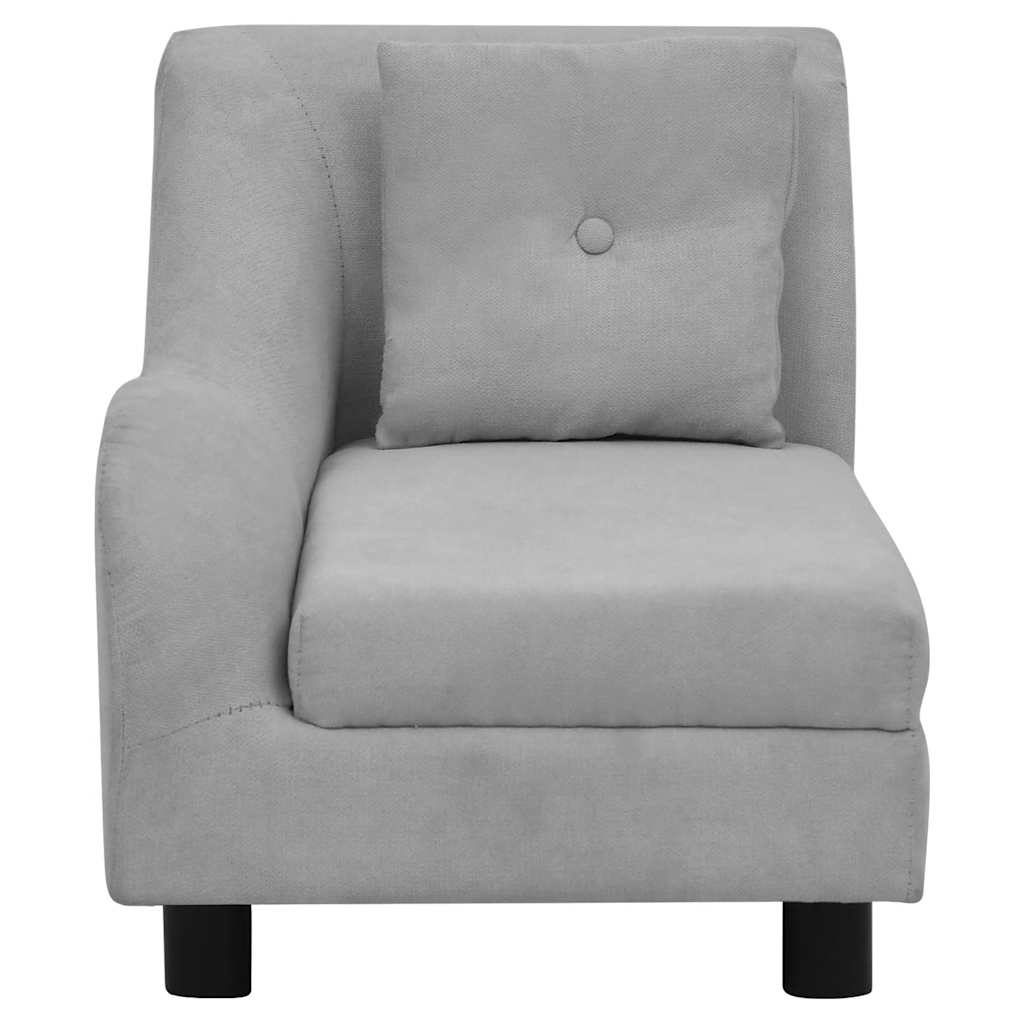 vidaXL Καναπές - Κρεβάτι Σκύλου με Μαξιλάρι Γκρι 83x44x44 εκ. Βελουτέ