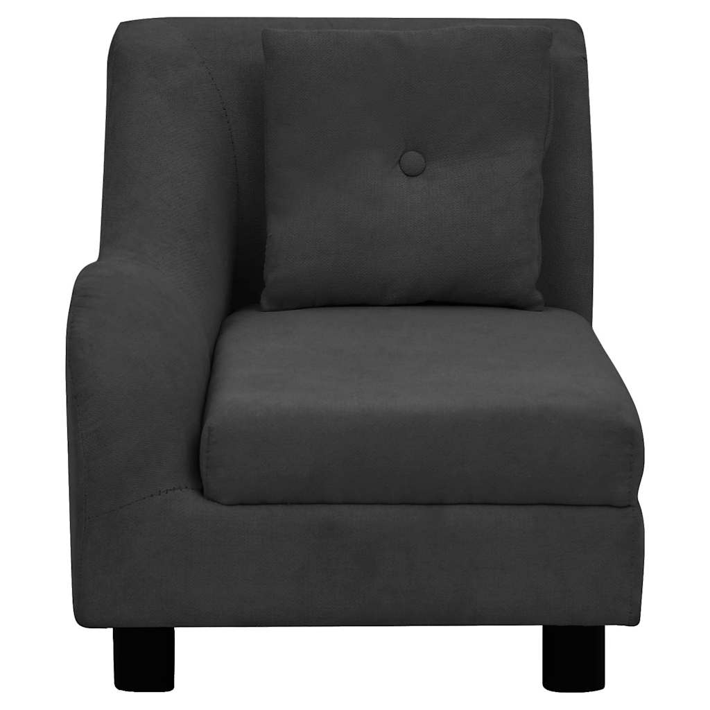 vidaXL Καναπές - Κρεβάτι Σκύλου με Μαξιλάρι Μαύρο 83x44x44 εκ. Βελουτέ