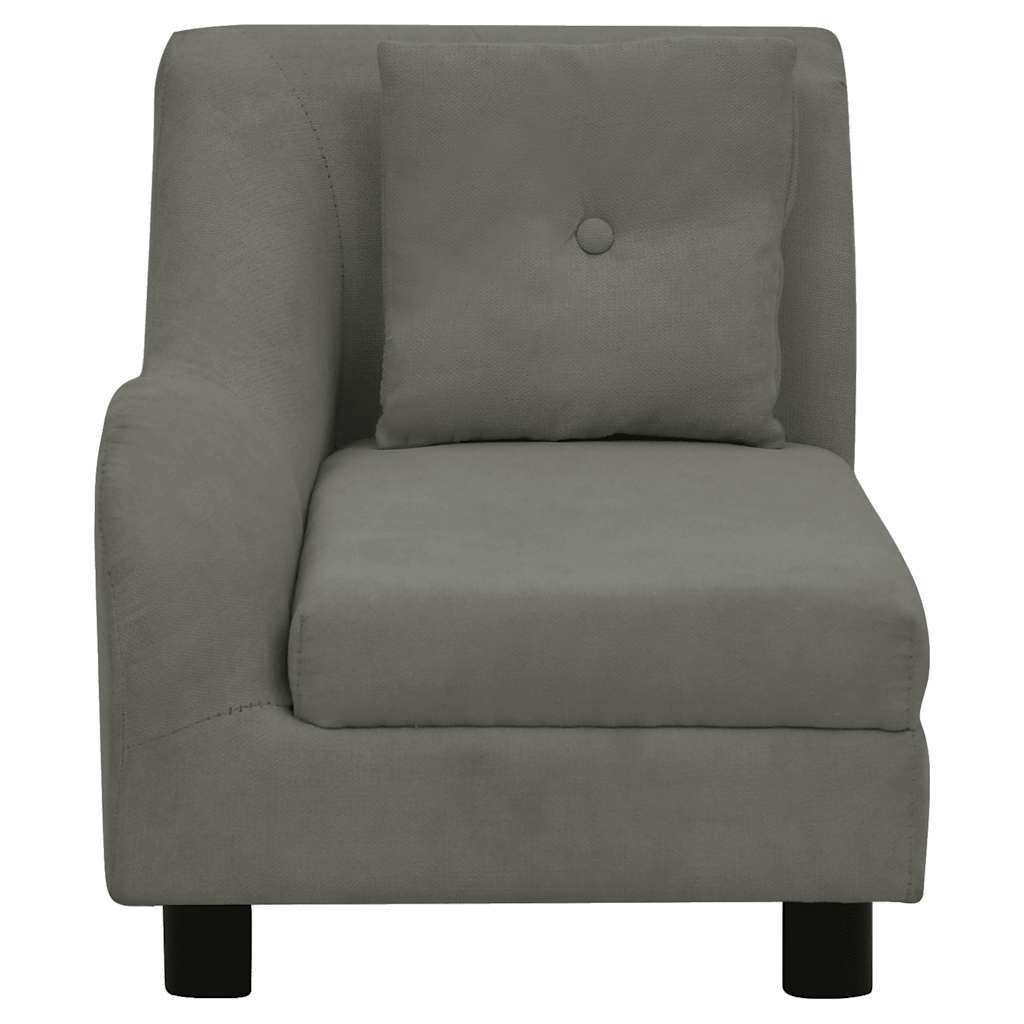 vidaXL Καναπές - Κρεβάτι Σκύλου με Μαξιλάρι Σκ Γκρι 83x44x44εκ Βελουτέ