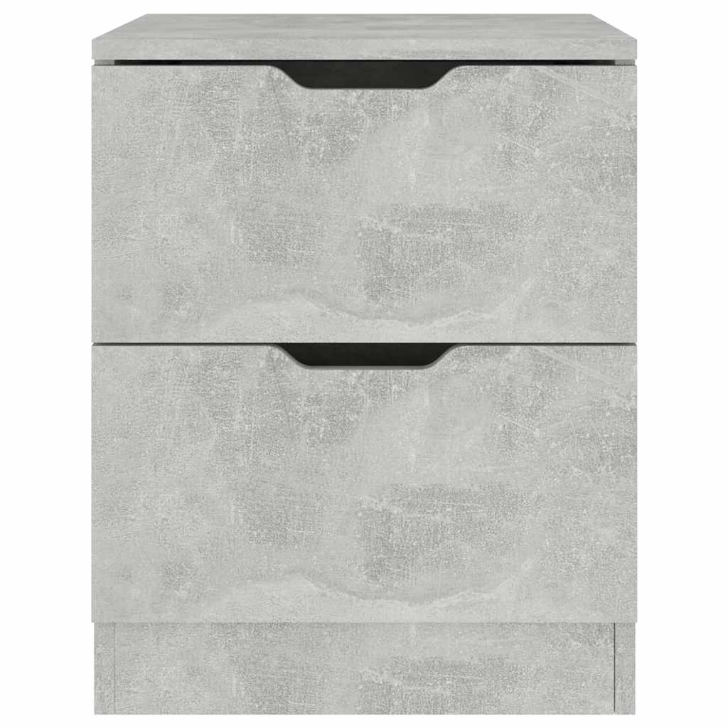 vidaXL Κομοδίνα 2 τεμ. Γκρι Σκυροδέμ. 40 x 40 x 50 εκ. από Μοριοσανίδα