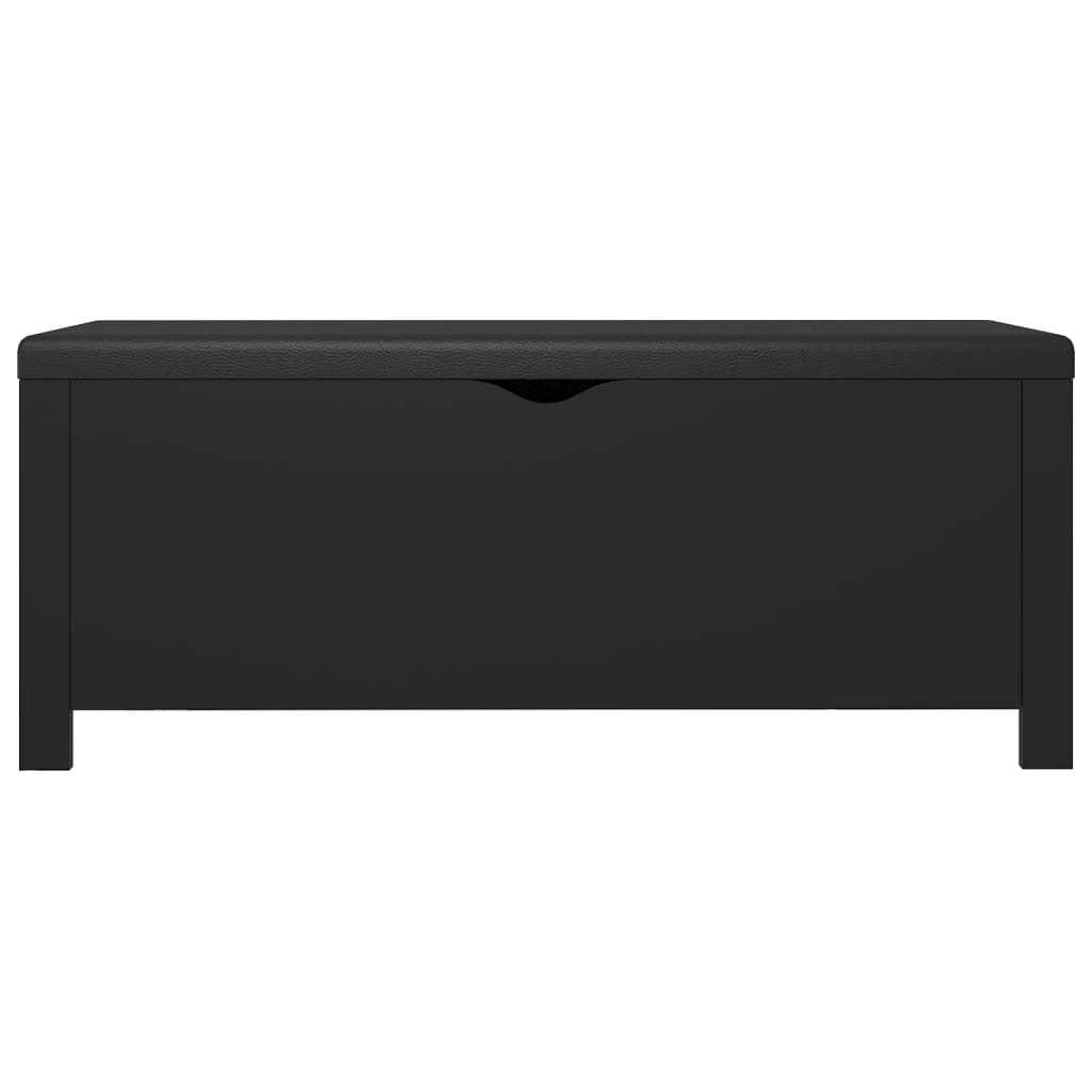 vidaXL Κουτί Αποθήκευσης Μαύρο 105x40x45 εκ. Επεξ. Ξύλο με Μαξιλάρι