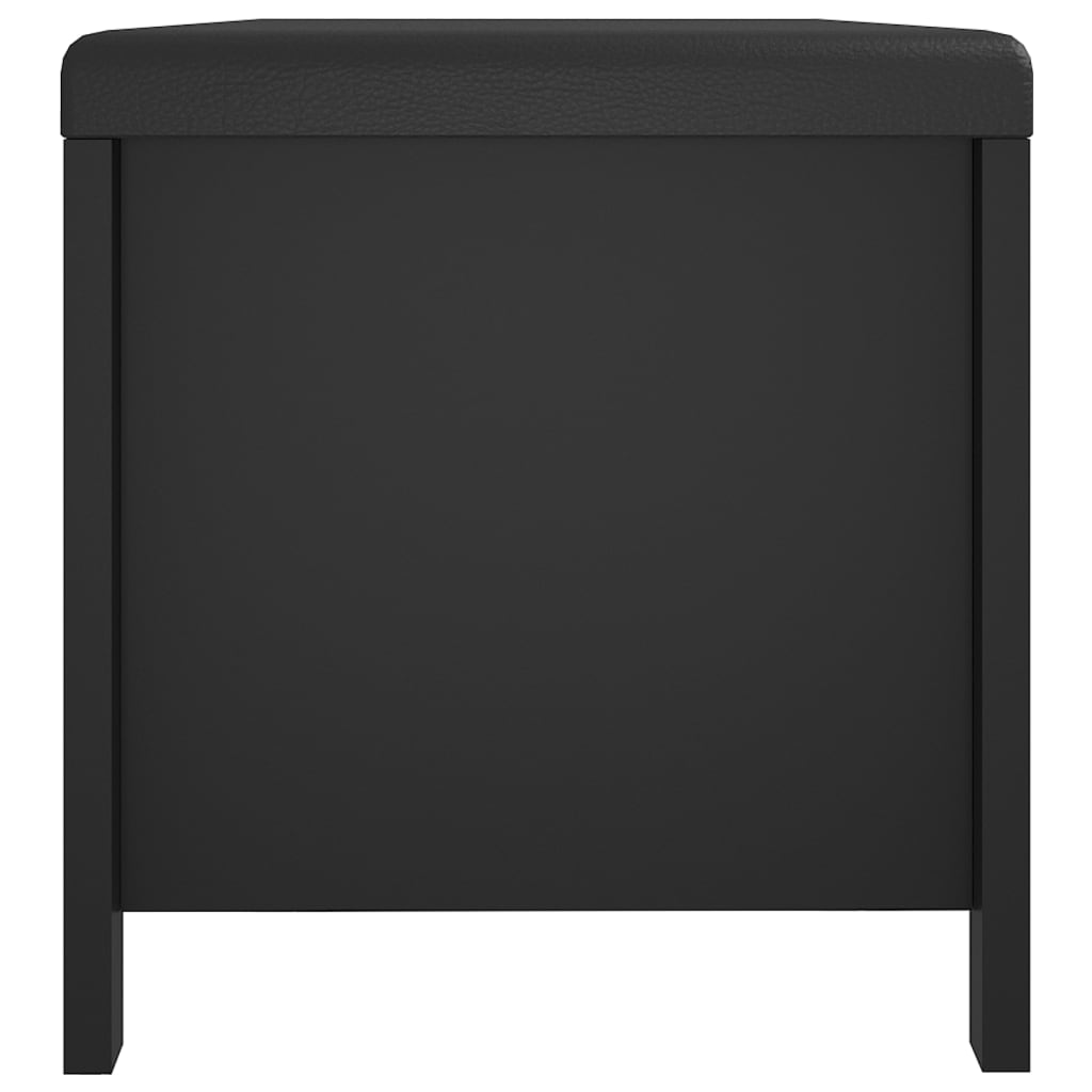 vidaXL Κουτί Αποθήκευσης Μαύρο 105x40x45 εκ. Επεξ. Ξύλο με Μαξιλάρι