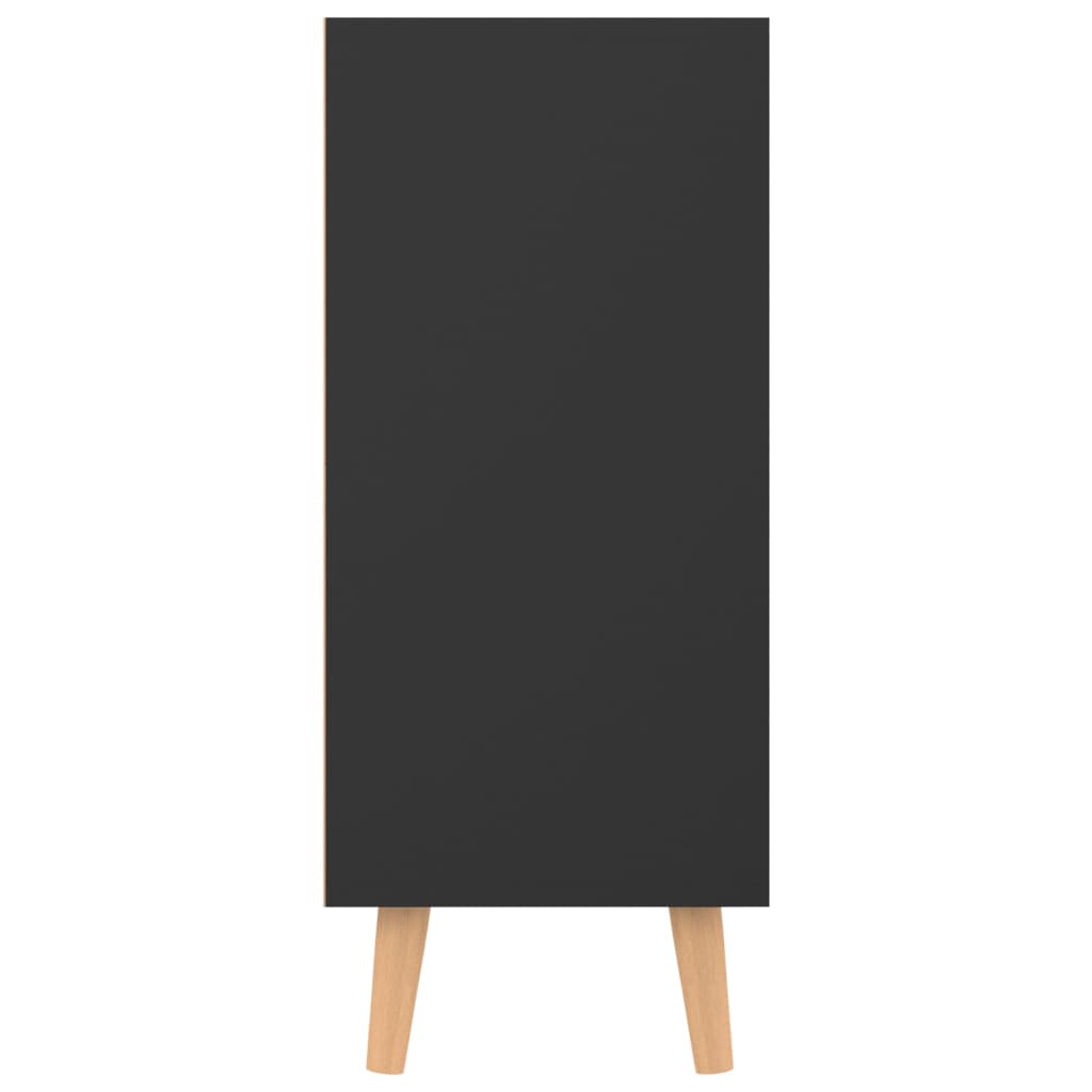 vidaXL Μπουφές Γυαλιστερό Μαύρο 90x30x72 εκ. Επεξεργασμένο Ξύλο