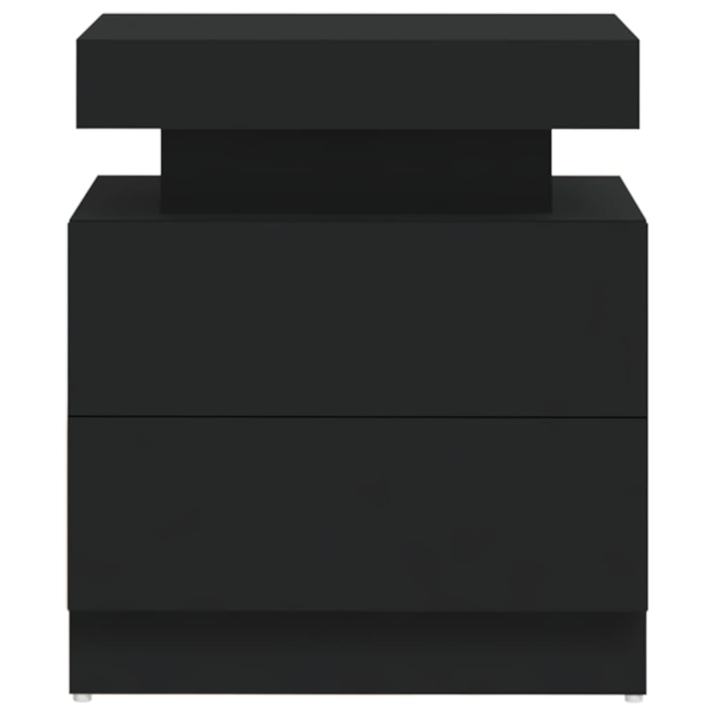 vidaXL Κομοδίνο Μαύρο 40 x 35 x 52 εκ. από Επεξ. Ξύλο