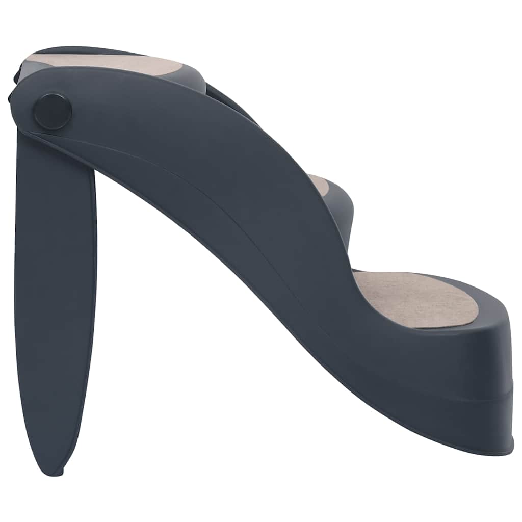 vidaXL Σκαλάκια για Σκύλους 3 Επιπέδων Πτυσσόμενα Σκούρο Γκρι