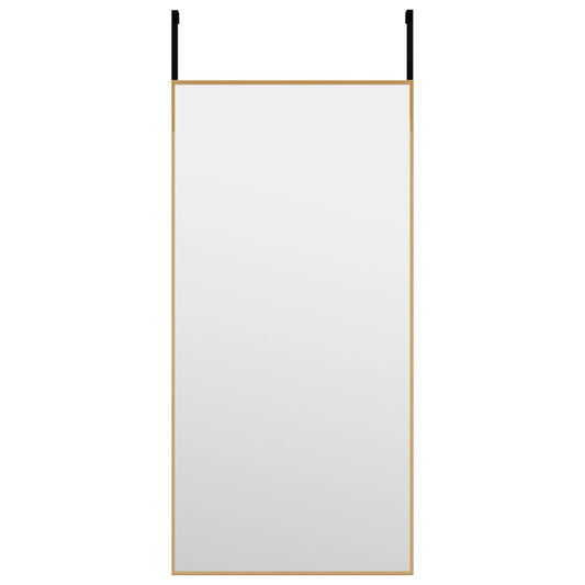 vidaXL Καθρέπτης Πόρτας Χρυσός 30 x 60 εκ. από Γυαλί και Αλουμίνιο
