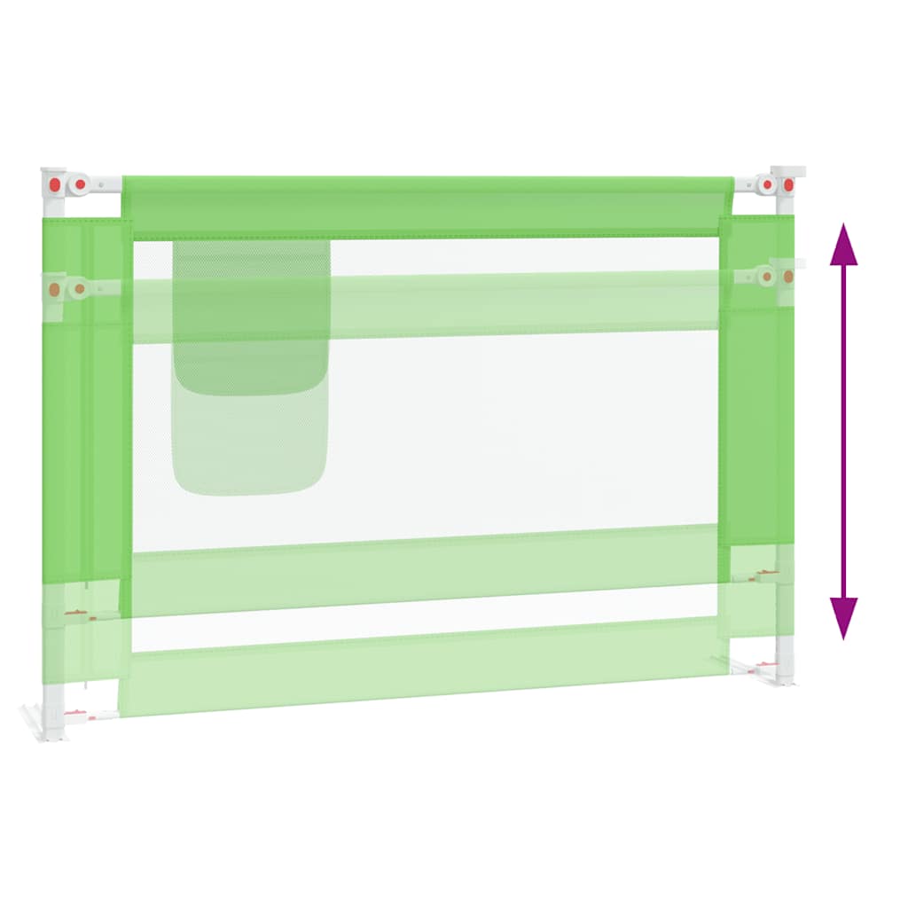 vidaXL Μπάρα Κρεβατιού Προστατευτική Πράσινη 100 x 25 εκ. Υφασμάτινη