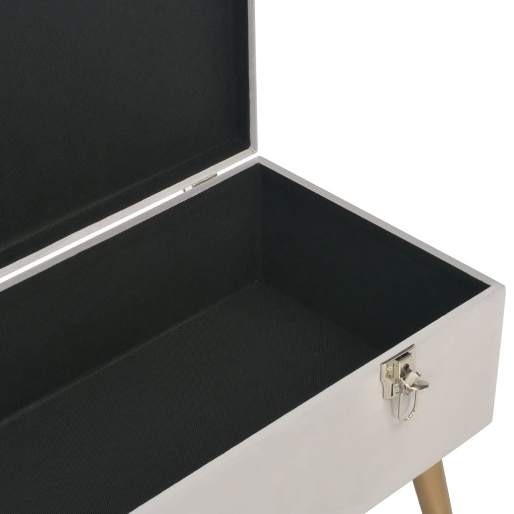 vidaXL Πάγκος με Αποθηκευτικό Χώρο Γκρι 80 εκ. Βελούδινος