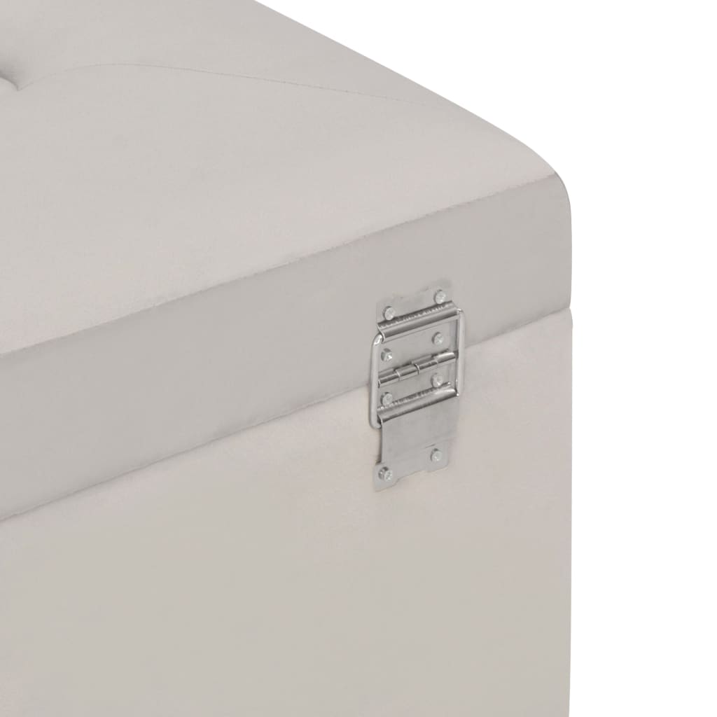 vidaXL Πάγκος με Αποθηκευτικό Χώρο Γκρι 80 εκ. Βελούδινος