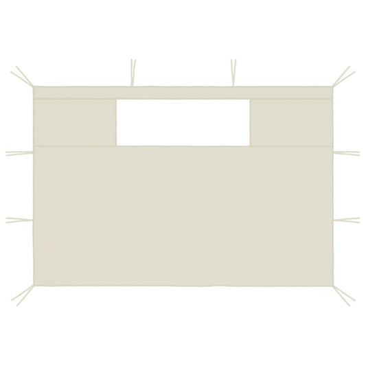 vidaXL Πλαϊνά για Κιόσκι με Παράθυρα 2 τεμ. Κρεμ