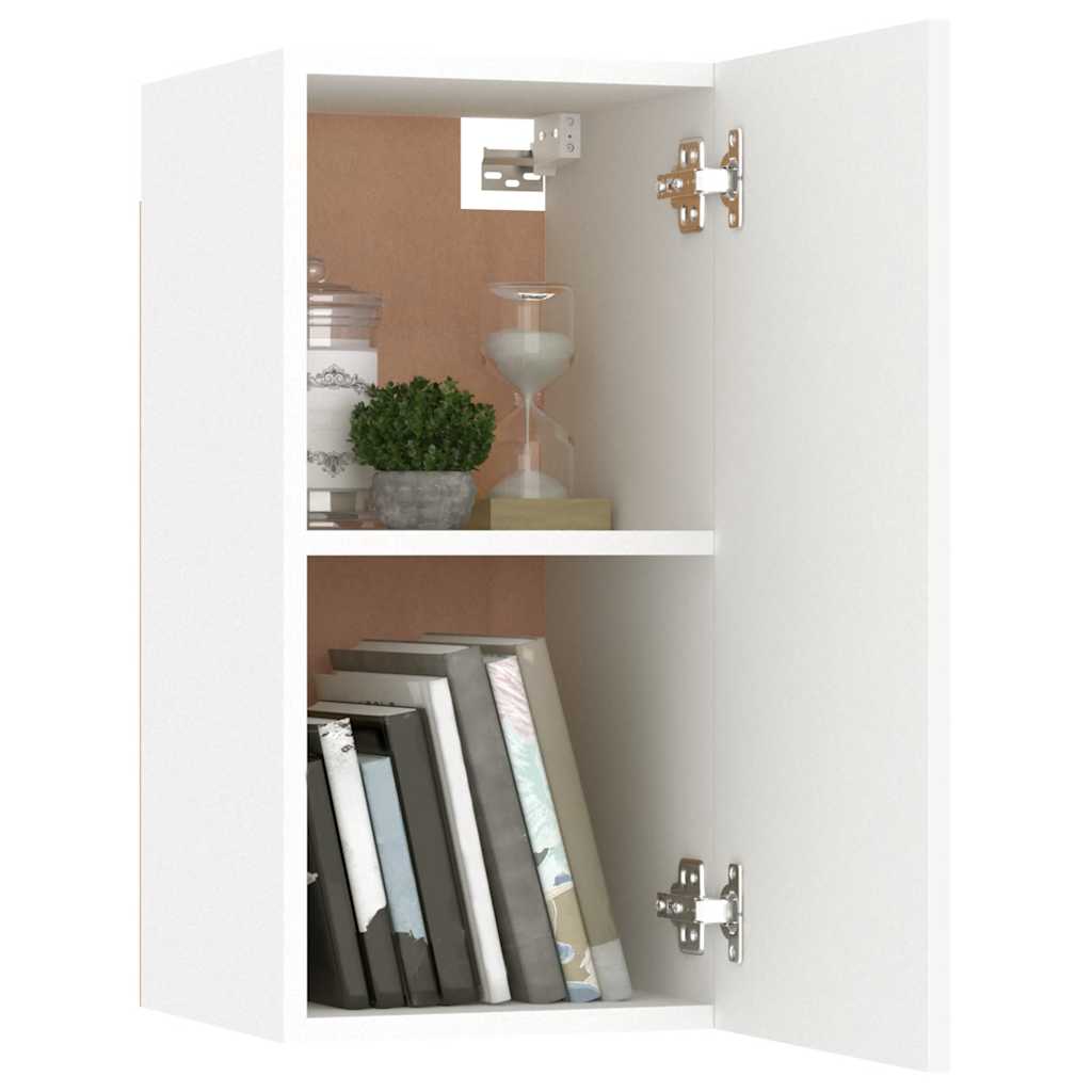 vidaXL Έπιπλα Τηλεόρασης 2 τεμ. Λευκά 30,5x30x60 εκ. από Επεξ. Ξύλο