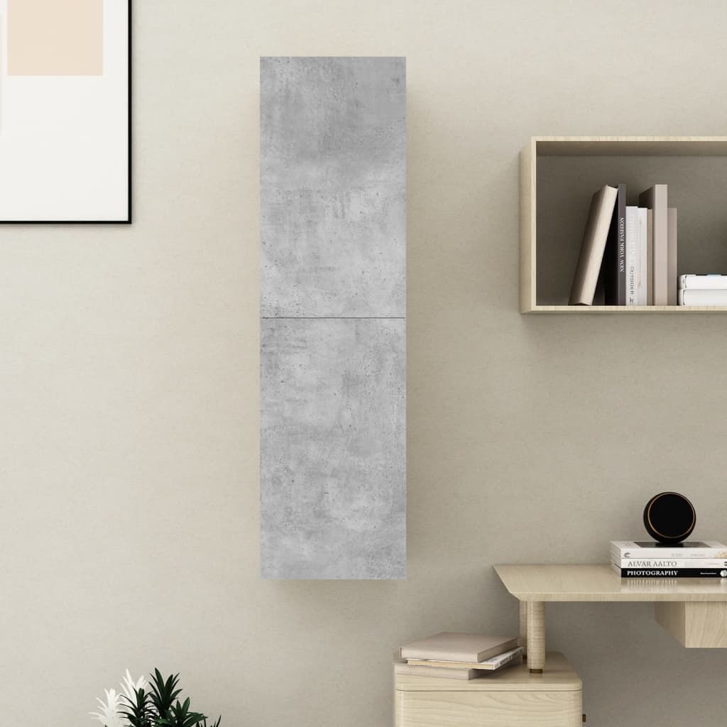 vidaXL Έπιπλο Τηλεόρασης Γκρι Σκυροδέματος 30,5x30x110 εκ. Επεξ. Ξύλο