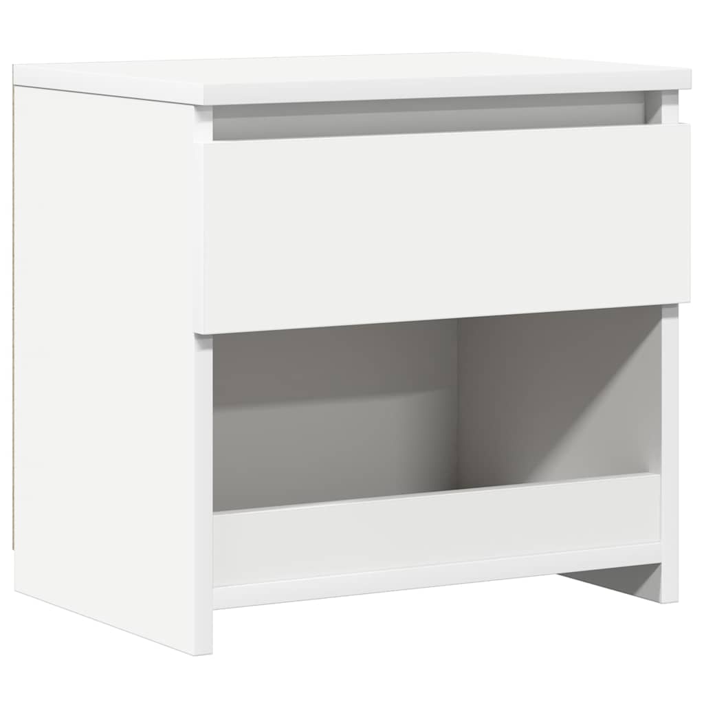vidaXL Κομοδίνο Λευκό 40 x 30 x 39 εκ. από Επεξ. Ξύλο