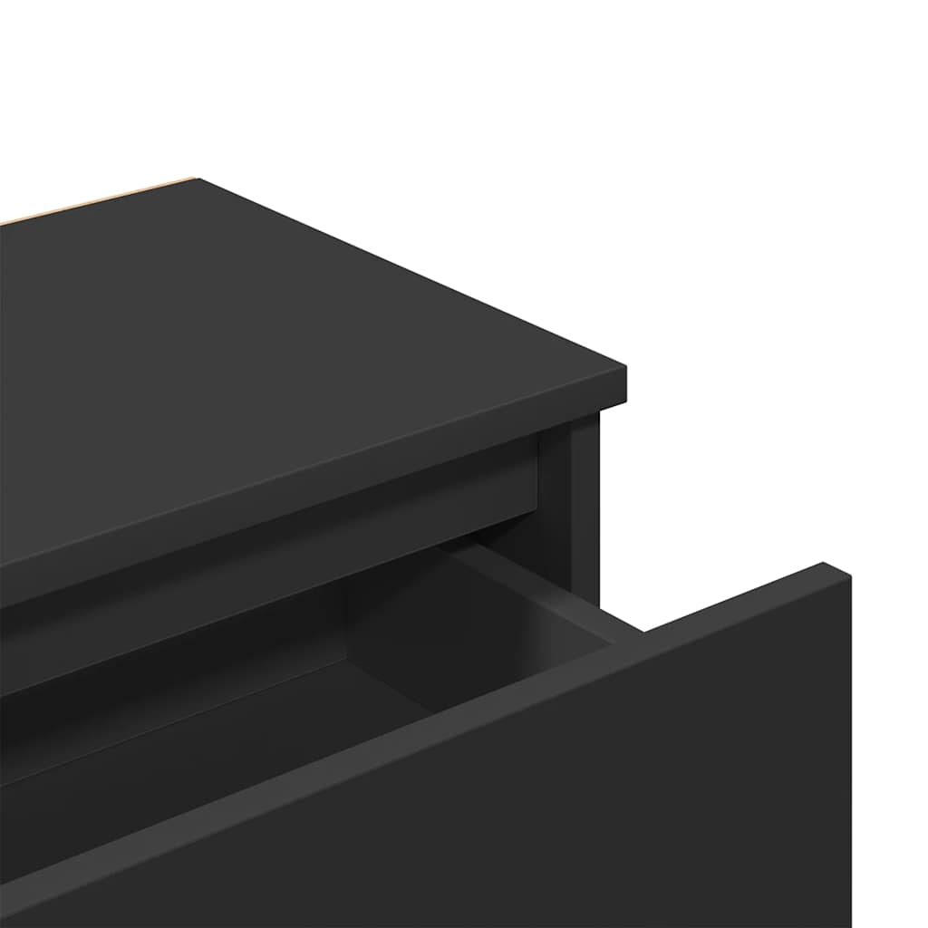 vidaXL Κομοδίνα 2 τεμ. Μαύρα 40 x 30 x 39 εκ. Επεξ. Ξύλο