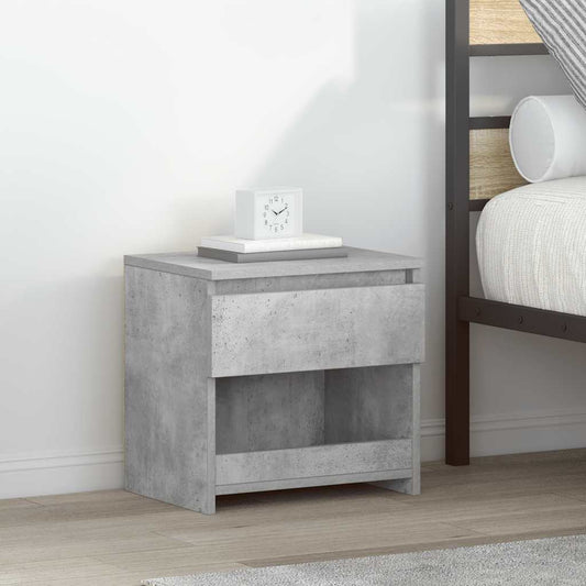 vidaXL Κομοδίνα 2 τεμ. Γκρι Σκυροδέματος 40 x 30 x 39 εκ. Επεξ. Ξύλο