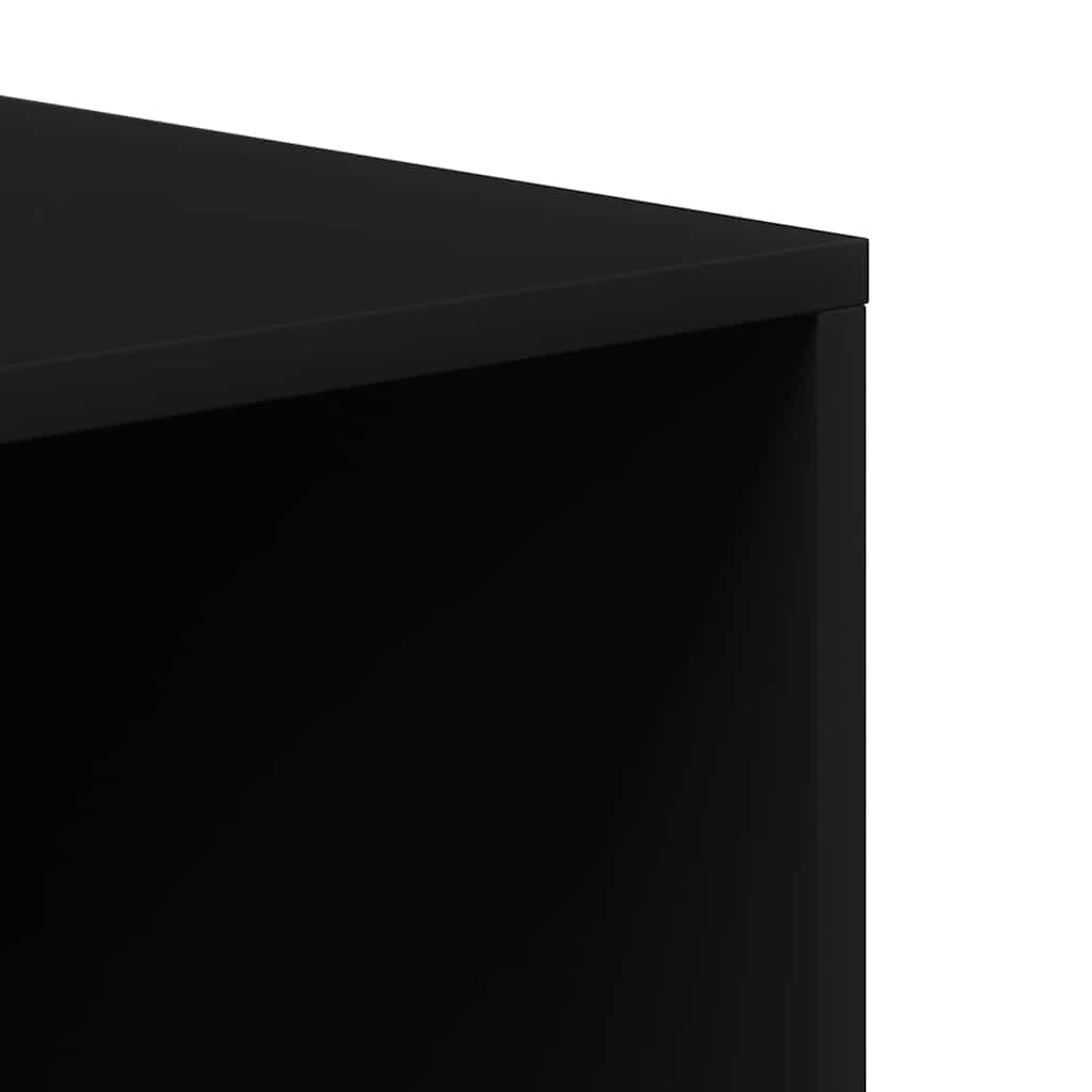 vidaXL Πάγκος Αποθήκευσης Παπουτσιών Μαύρος 105x35x35 εκ. Επεξ. Ξύλο