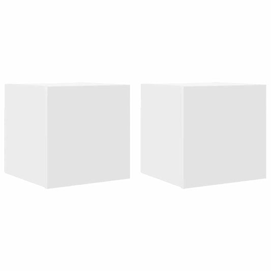 vidaXL Έπιπλα Τηλεόρασης Κρεμαστά 2 Τεμαχίων Λευκά 30,5 x 30 x 30 εκ.