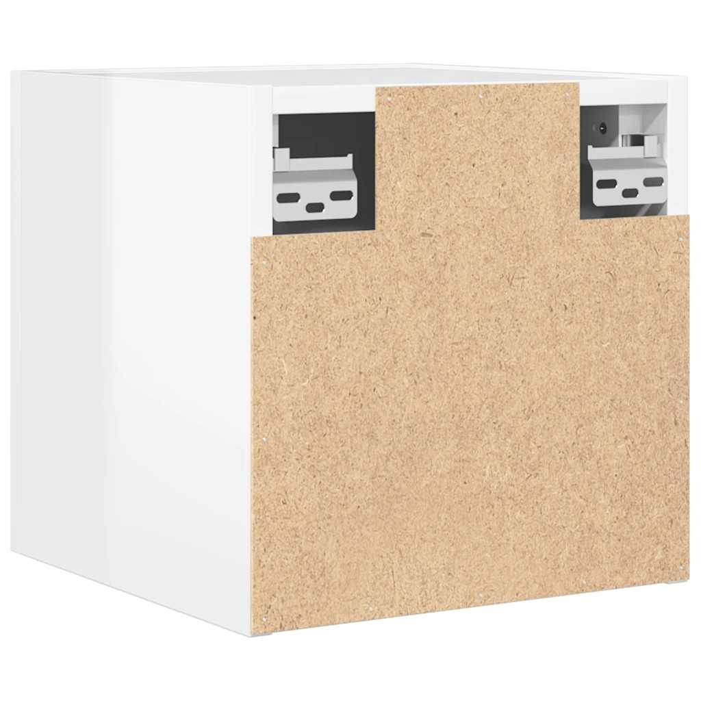 vidaXL Έπιπλο Τηλεόρασης Κρεμαστό Γυαλ. Λευκό 30,5 x 30 x 30 εκ.