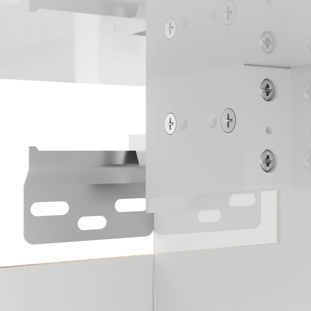 vidaXL Έπιπλο Τηλεόρασης Κρεμαστό Γυαλ. Λευκό 30,5 x 30 x 30 εκ.