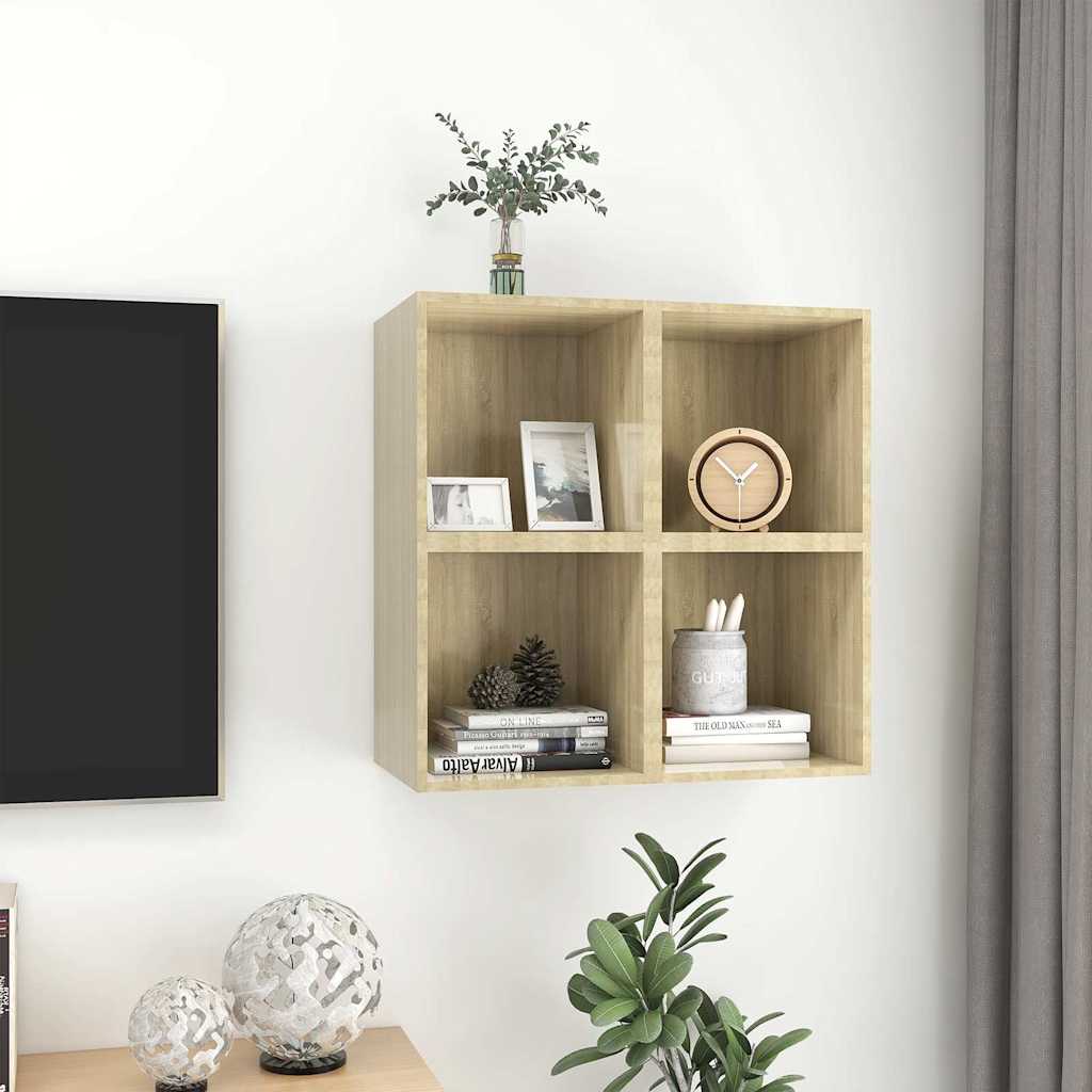 vidaXL Ντουλάπια Τοίχου 4 τεμ. Sonoma Δρυς 37x37x37εκ. από Επεξ. Ξύλο