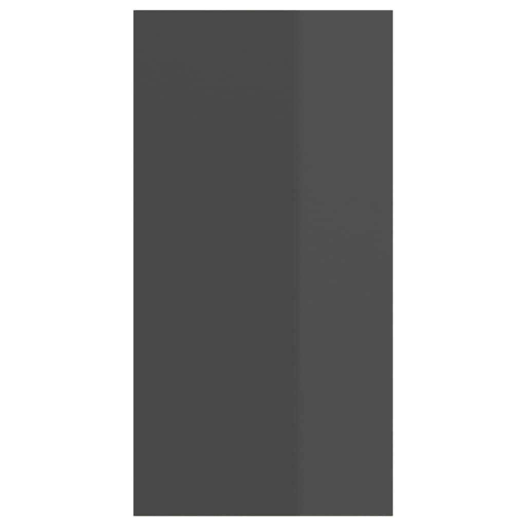 vidaXL Έπιπλο Τηλεόρασης Κρεμαστό Γυαλ. Γκρι 37x37x72 εκ. Επεξ. Ξύλο