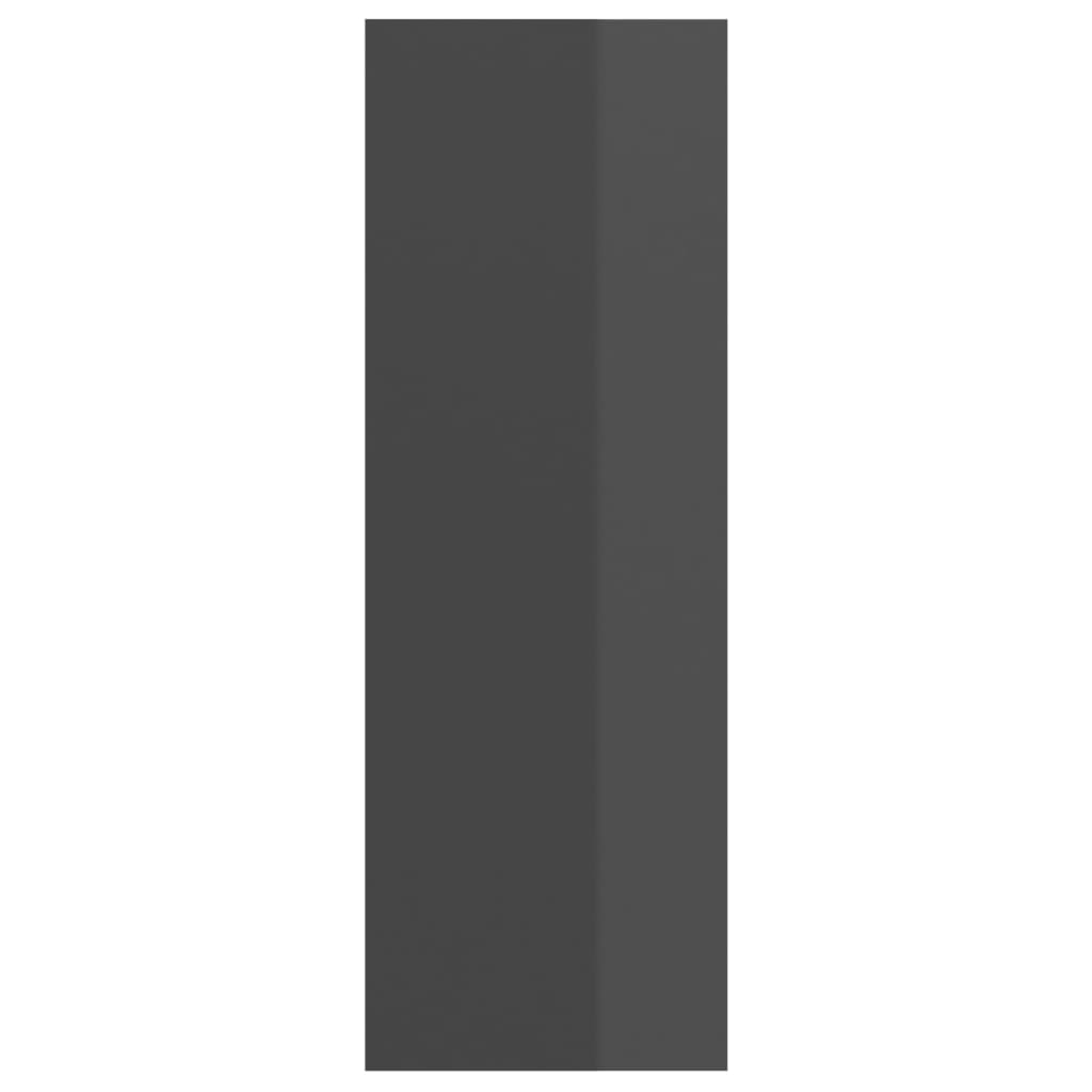 vidaXL Έπιπλο Τηλεόρασης Κρεμαστό Γυαλ. Γκρι 37x37x107 εκ. Επεξ. Ξύλο