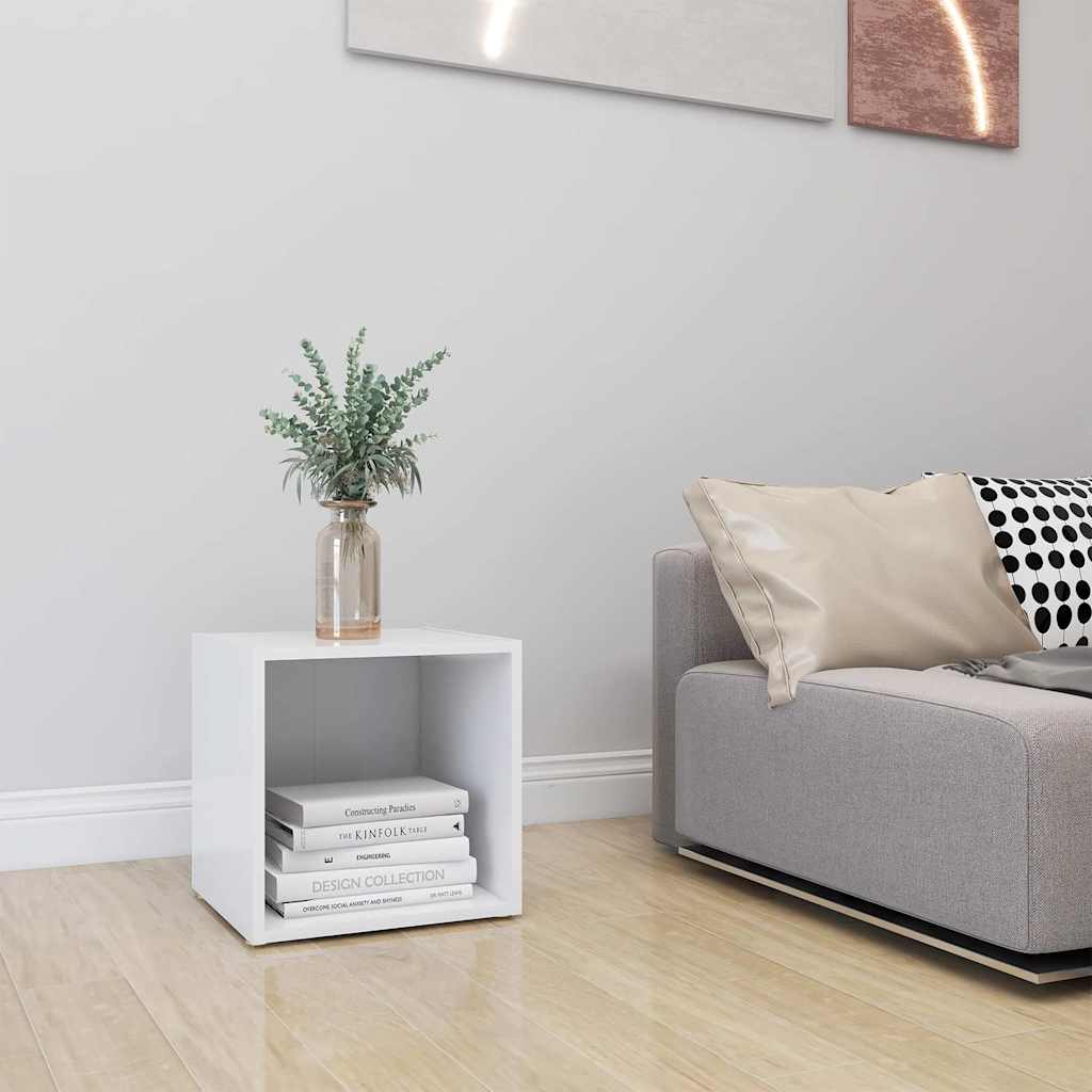 vidaXL Έπιπλο Τηλεόρασης Λευκό 37 x 35 x 37 εκ. από Μοριοσανίδα