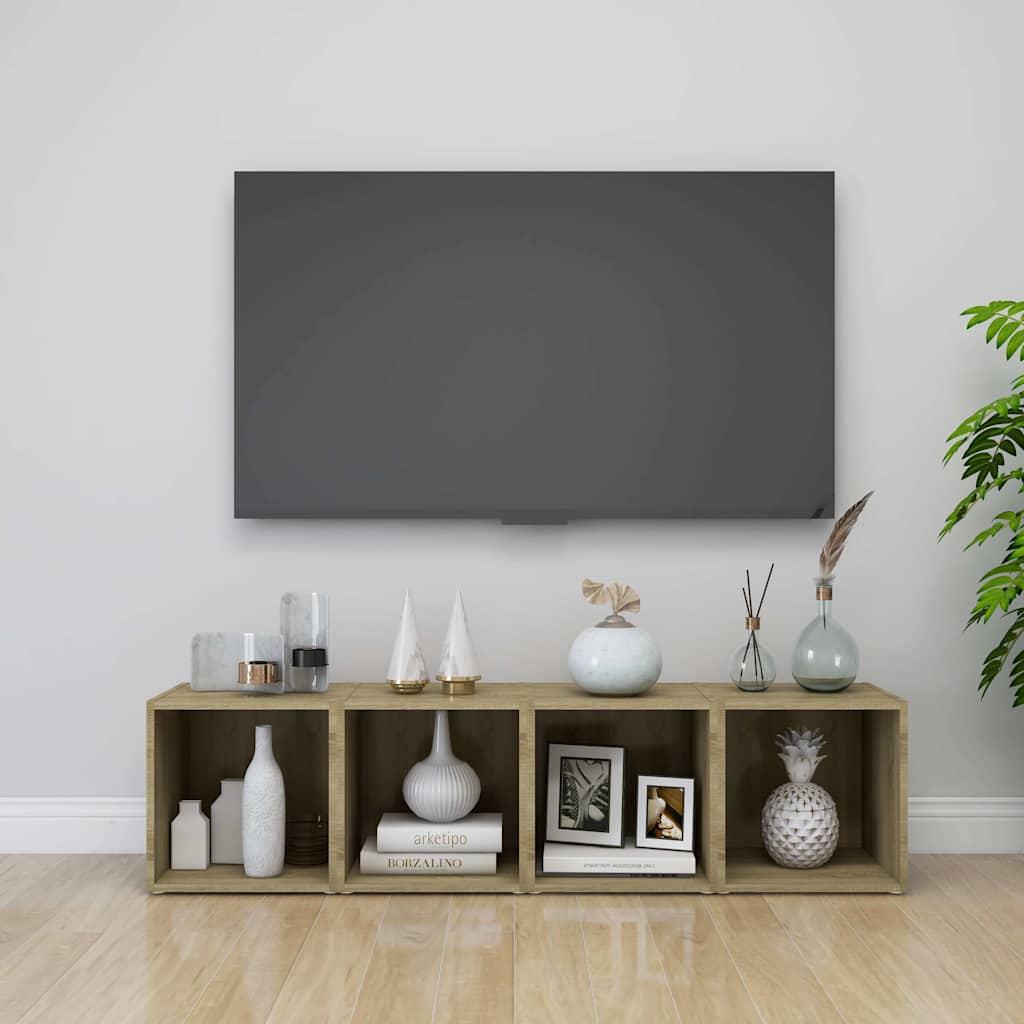 vidaXL Έπιπλα Τηλεόρασης 2 τεμ. Sonoma Δρυς 37x35x37 εκ. Επεξ. Ξύλο
