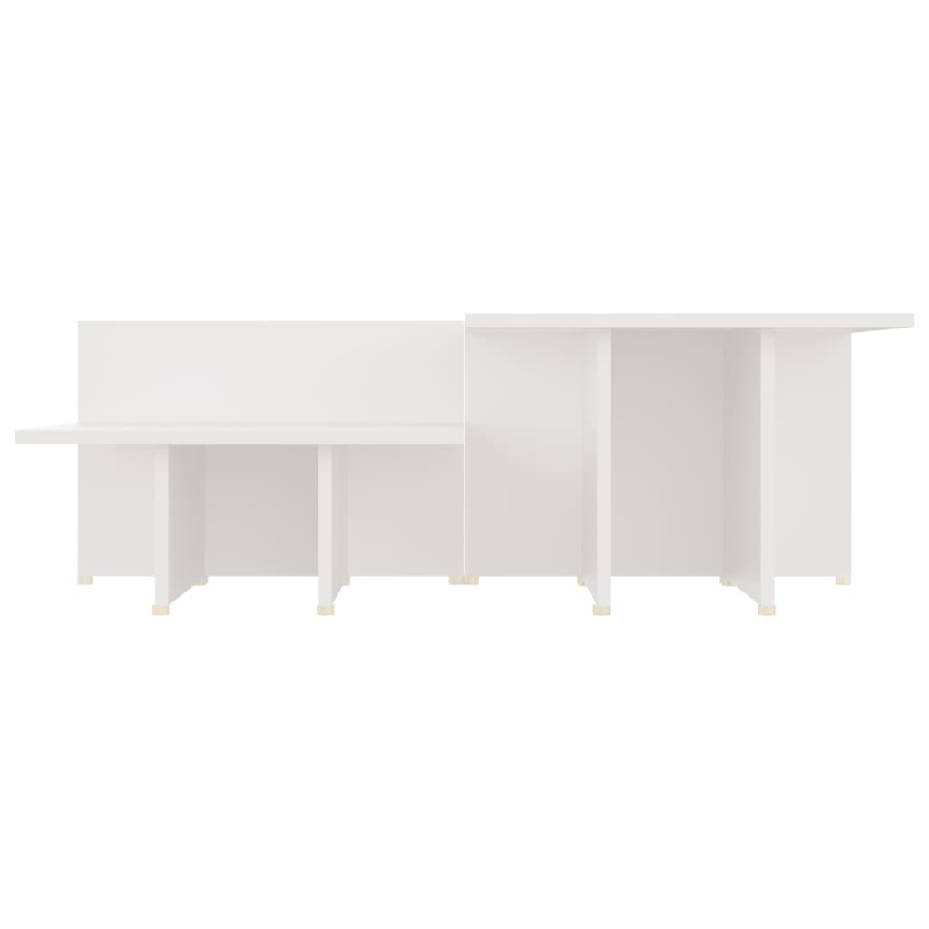 vidaXL Τραπεζάκια Σαλονιού 2 τεμ. Λευκά 111,5x50x33 εκ. Επεξεργ. Ξύλο