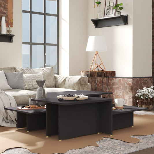 vidaXL Τραπεζάκια Σαλονιού 2 τεμ. Γκρι 111,5x50x33 εκ. Επεξεργ. Ξύλο