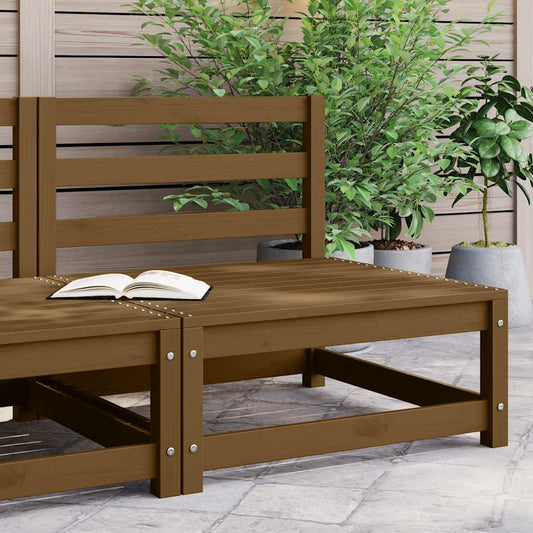 vidaXL Καναπές Κήπου Μεσαίος Καφέ Μελί από Μασίφ Ξύλο Πεύκου