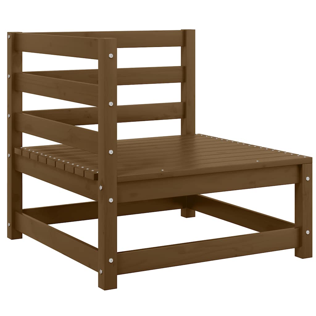 vidaXL Σαλόνι Κήπου Σετ 2 Τεμαχίων Καφέ Μελί από Μασίφ Ξύλο Πεύκου