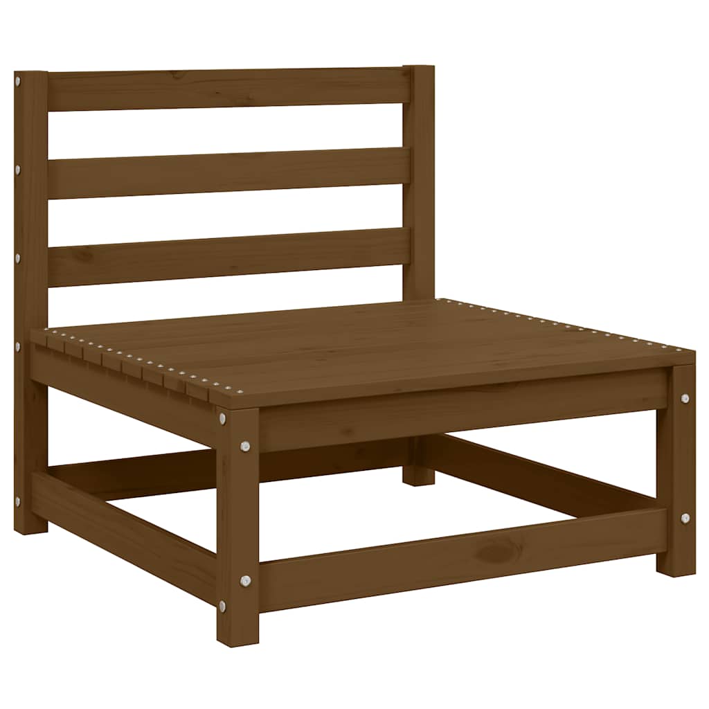 vidaXL Σαλόνι Κήπου Σετ 3 Τεμαχίων Καφέ Μελί από Μασίφ Ξύλο Πεύκου