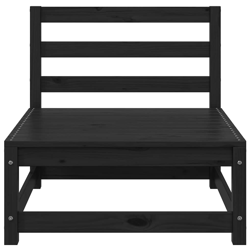 vidaXL Σαλόνι Κήπου Σετ 3 Τεμαχίων Μαύρο από Μασίφ Ξύλο Πεύκου