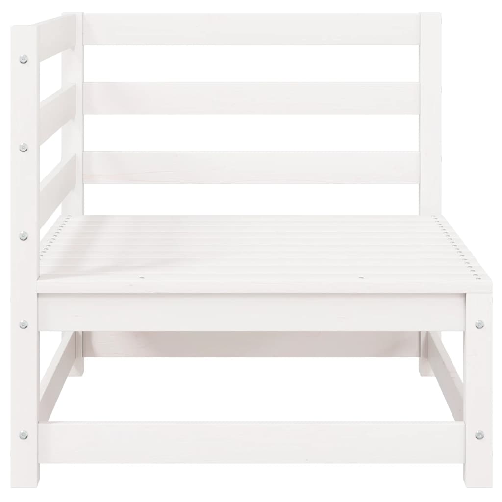 vidaXL Καναπές Κήπου Γωνιακός Ξύλο Πεύκου με Ανθρακί Μαξιλάρια