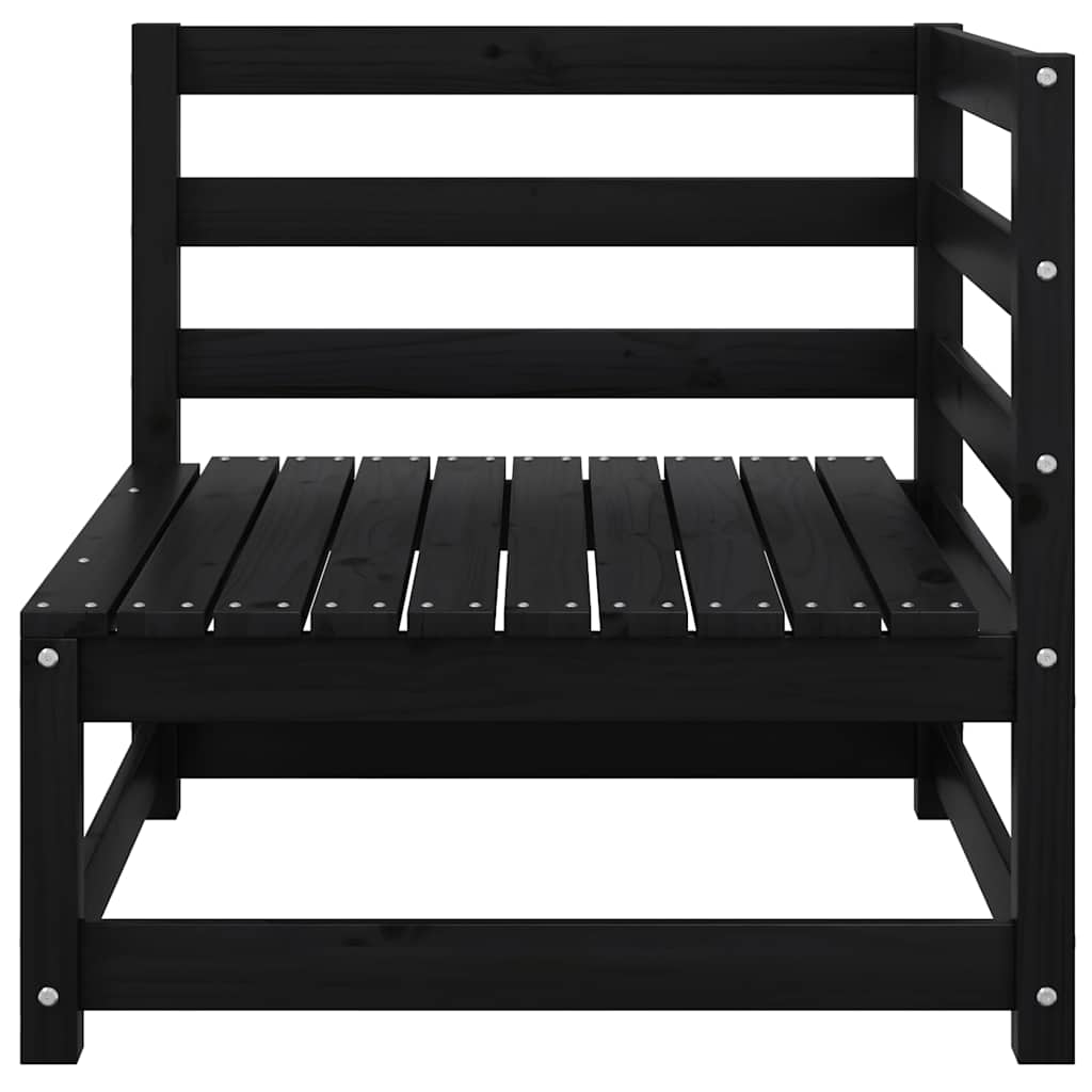 vidaXL Καναπές Κήπου Γωνιακός Ξύλο Πεύκου με Ανθρακί Μαξιλάρια