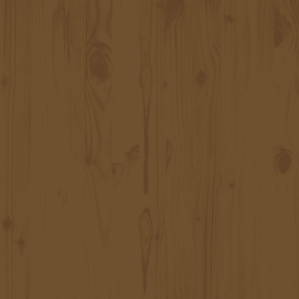 vidaXL Καναπές Κήπου Μεσαίος από Μασίφ Ξύλο Πεύκου με Κρεμ Μαξιλάρια