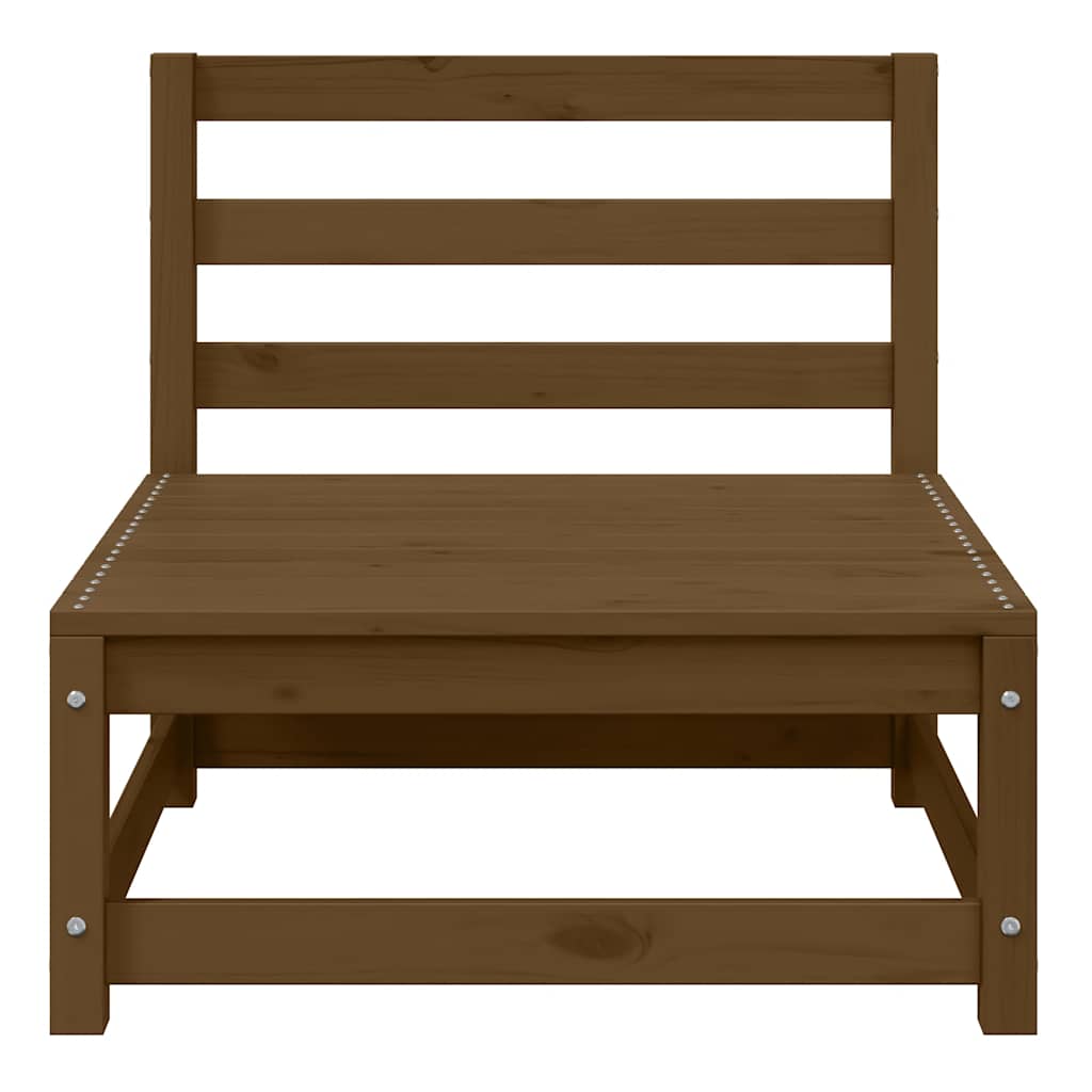 vidaXL Καναπέδες Κήπου Μεσαίοι 2 τεμ. Ξύλο Πεύκου με Κρεμ Μαξιλάρια