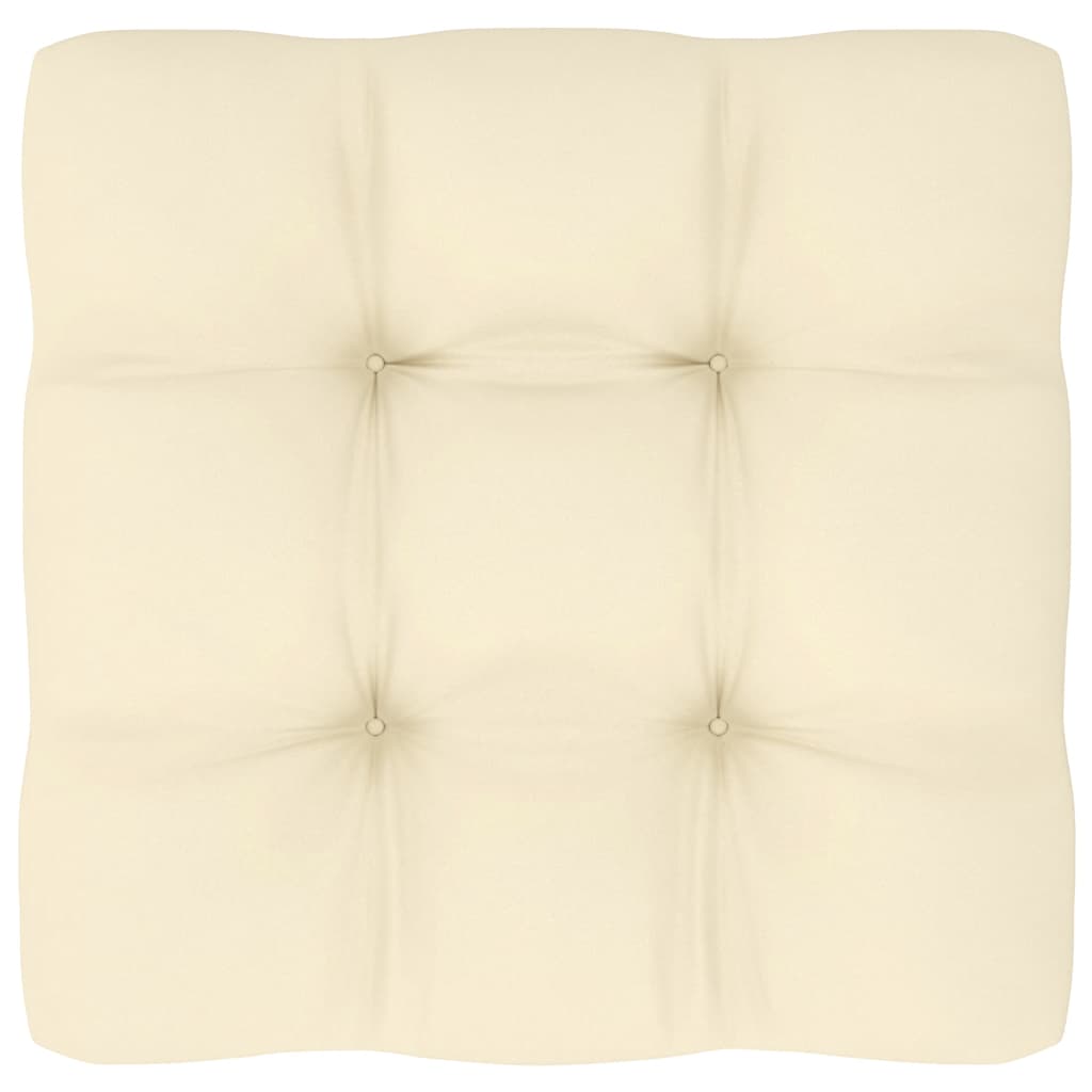 vidaXL Καναπέδες Κήπου Μεσαίοι 2 τεμ. Ξύλο Πεύκου με Κρεμ Μαξιλάρια