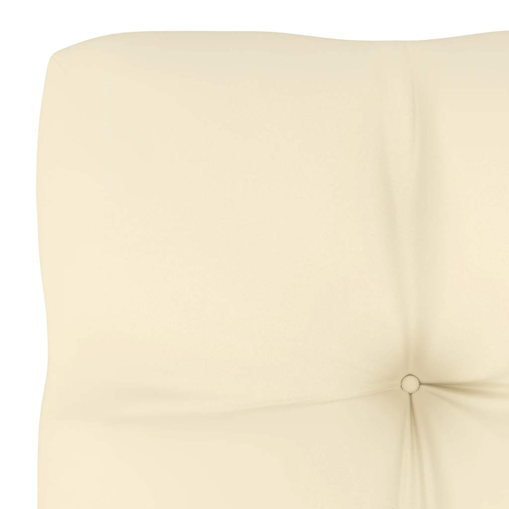 vidaXL Καναπέδες Κήπου Μεσαίοι 2 τεμ. Ξύλο Πεύκου με Κρεμ Μαξιλάρια