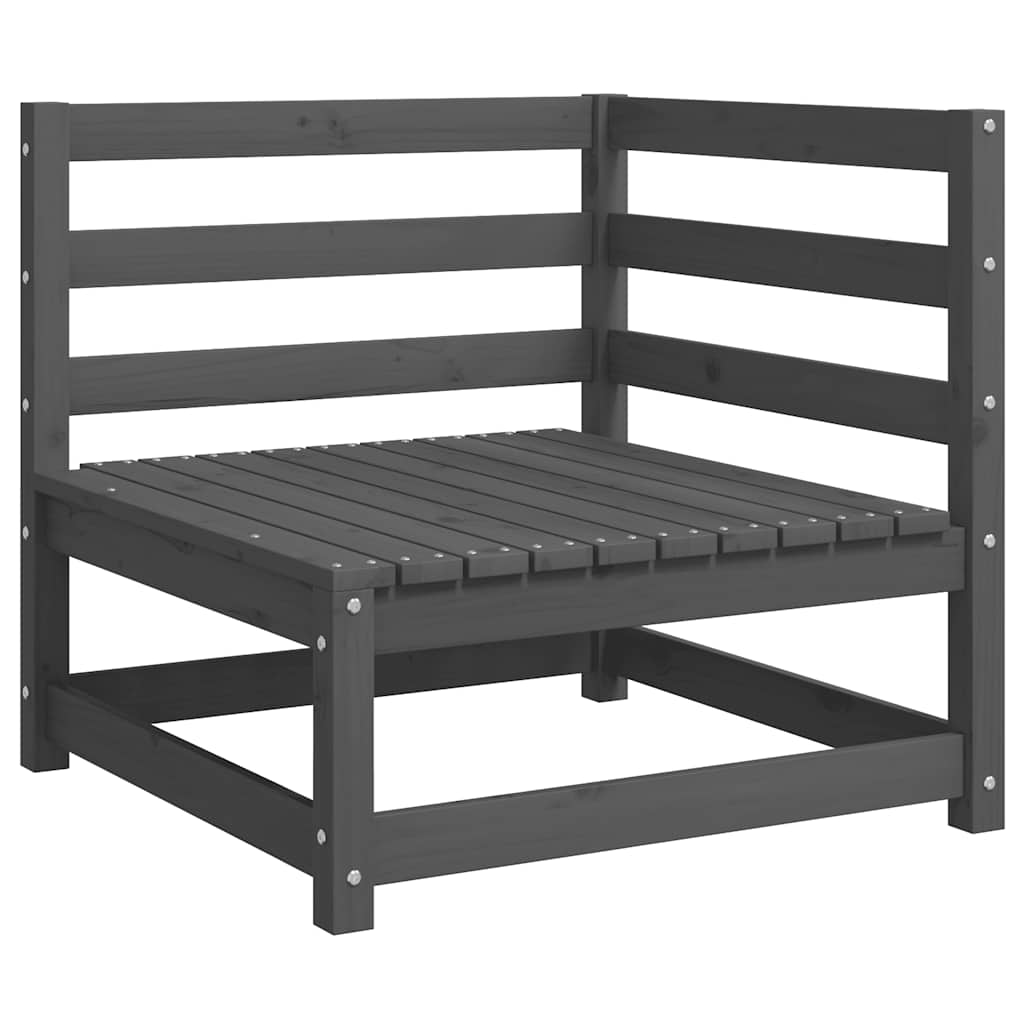 vidaXL Σαλόνι Κήπου Σετ 2 Τεμαχίων Γκρι Μασίφ Ξύλο Πεύκου & Μαξιλάρια