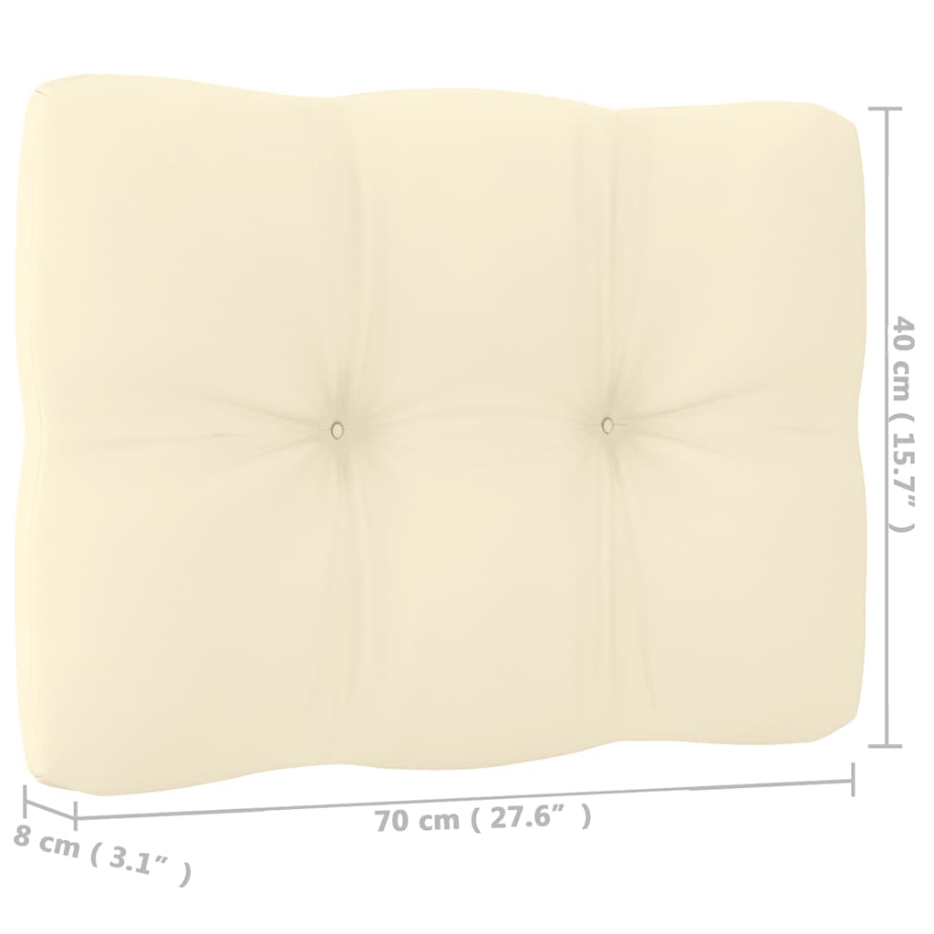 vidaXL Σαλόνι Κήπου Σετ 2 τεμ Καφέ Μελί Μασίφ Ξύλο Πεύκου με Μαξιλάρια