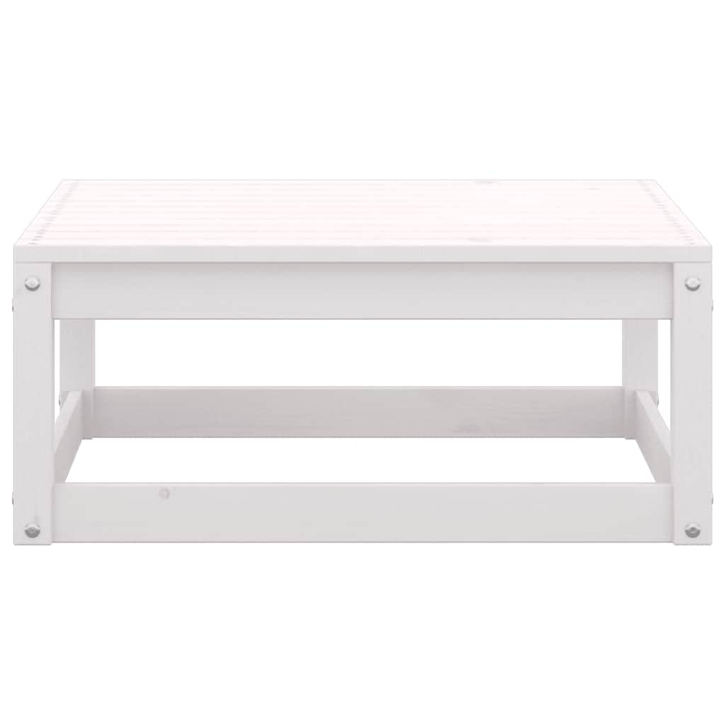 vidaXL Σαλόνι Κήπου 2 τεμ. Λευκό από Μασίφ Ξύλο Πεύκου με Μαξιλάρια