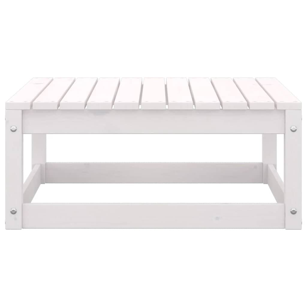 vidaXL Σαλόνι Κήπου 2 τεμ. Λευκό από Μασίφ Ξύλο Πεύκου με Μαξιλάρια